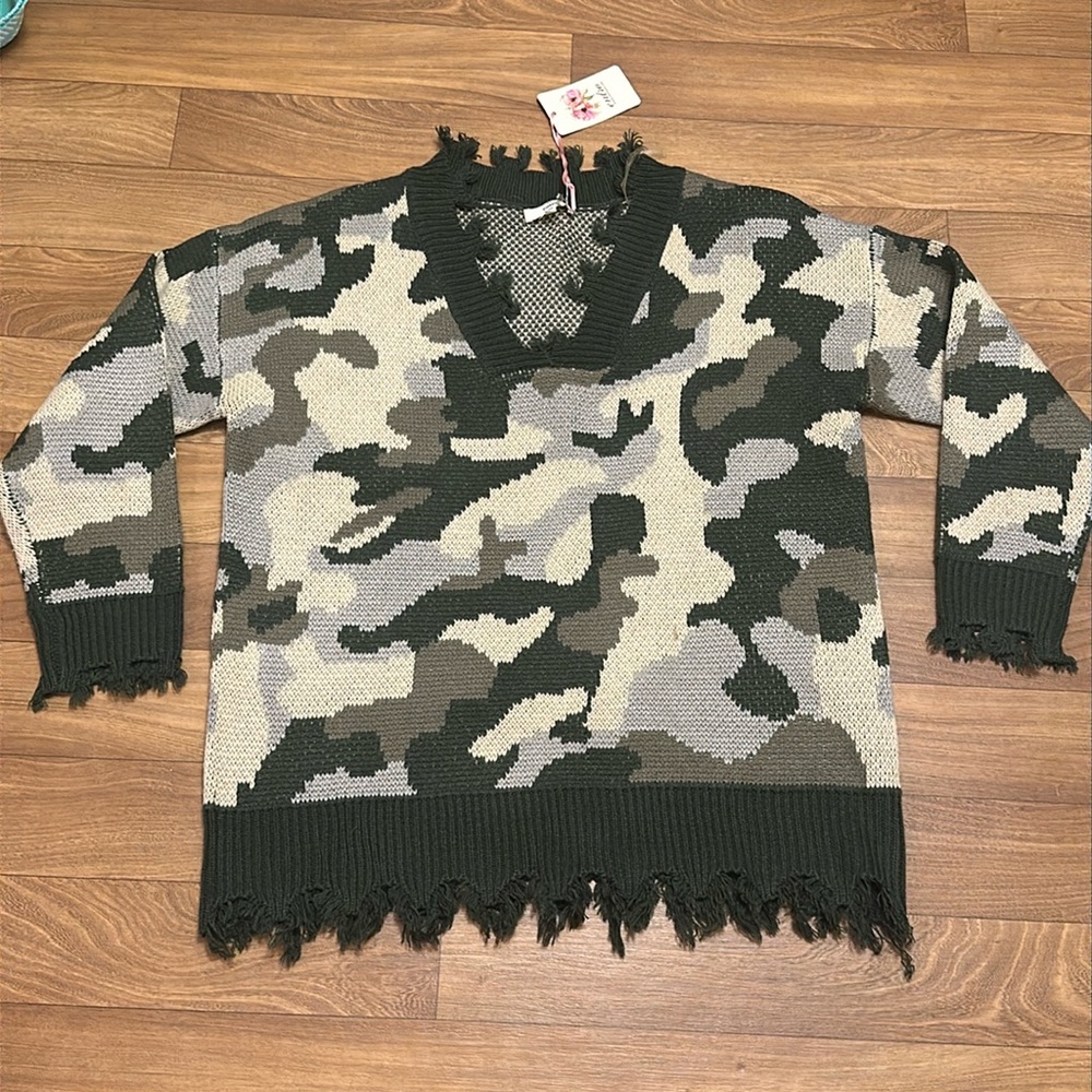 ENTRO - sweater camo size S